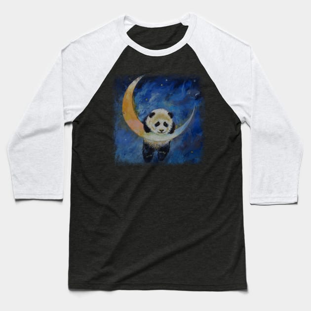 Panda Stars Baseball T-Shirt by creese